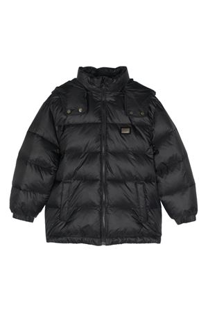 black polyamide jacket DOLCE E GABBANA KIDS | L4JB6FG7KZ9N0000